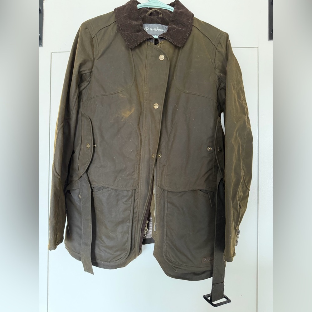 Eddie Bauer Waxed Leather and Corduroy Jacket